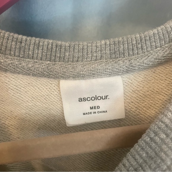 Ascolor gray oversized sweatshirt with colorful embroidery spelling out “always” - Picture 3 of 4